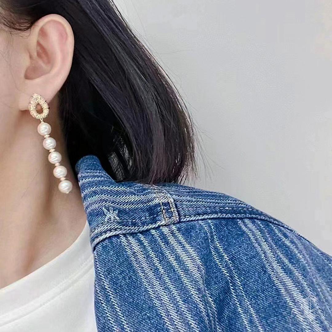 Uncut 【Sculpted Geometry】Cleopatra Serpent Aurora Akoya Pearl Diamond Earrings For Sale