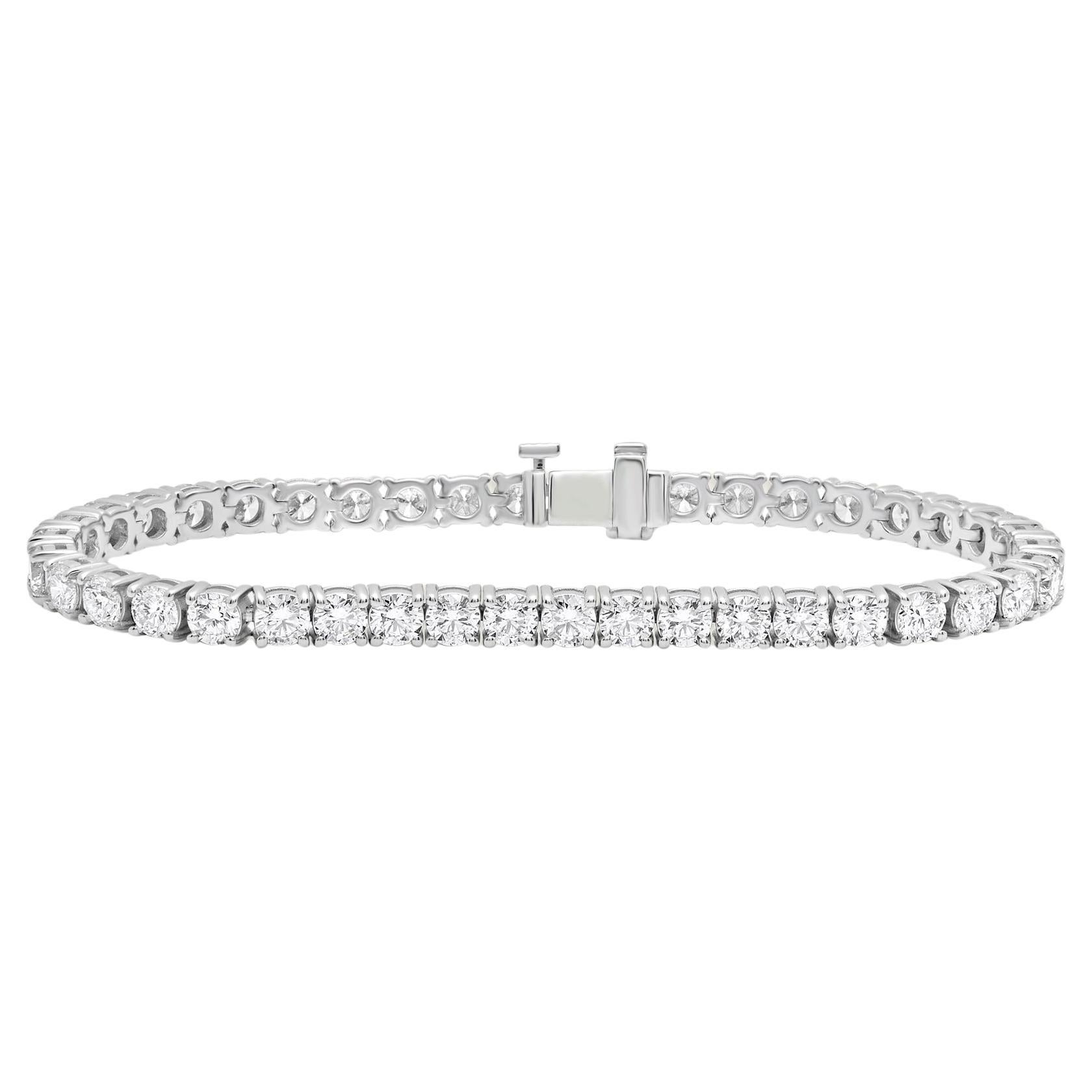 Aurora 8 Carat Round Diamond Tennis Bracelet