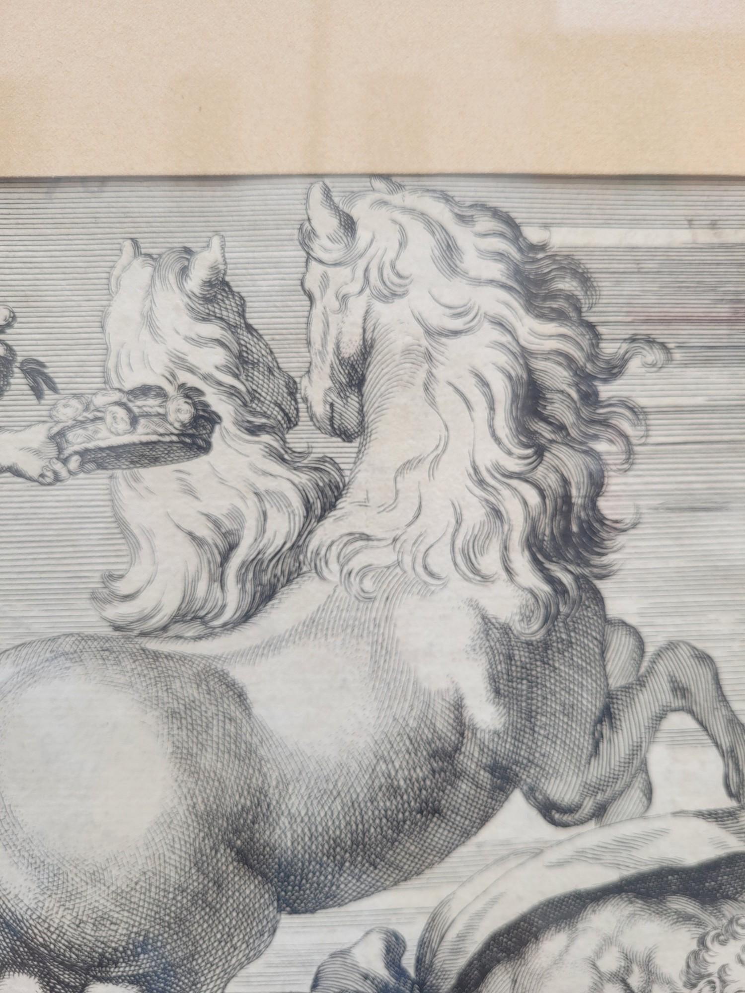Aurora And Cephale, Framed Engraving, Carracci, 17th Century? For Sale 3