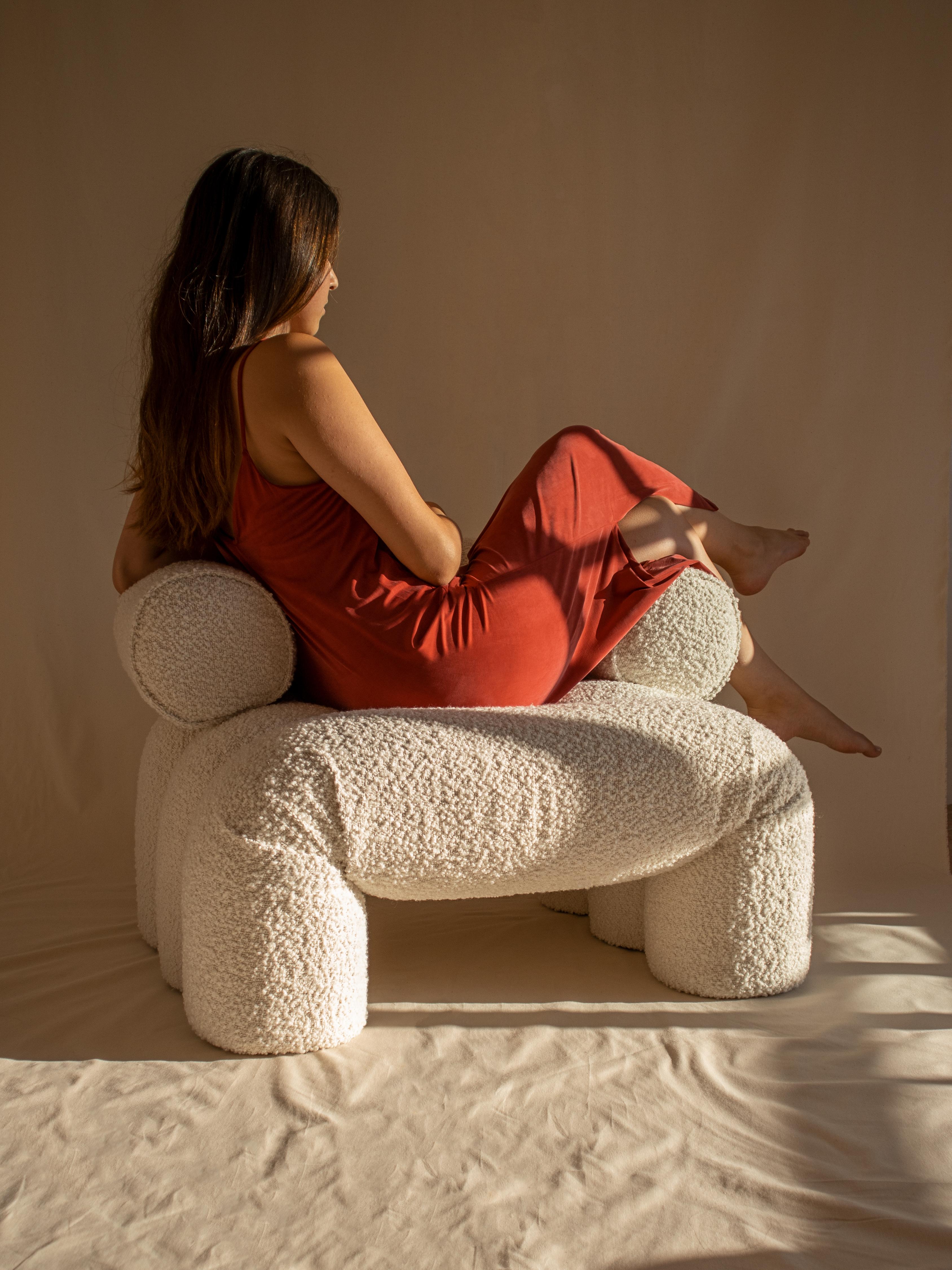 Aurora Armchair Bouclé In New Condition For Sale In Carvalhosa, PT