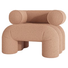 Fauteuil Aurora Bouclé saumon