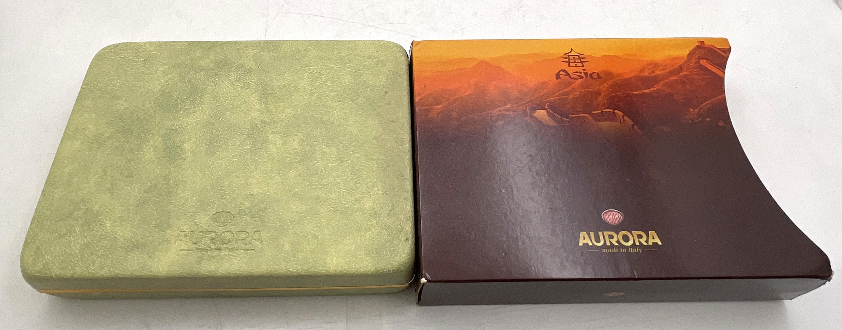 Aurora Asia Limited Edition Fountain Pen with Ink, Boxes & Papers For Sale 9