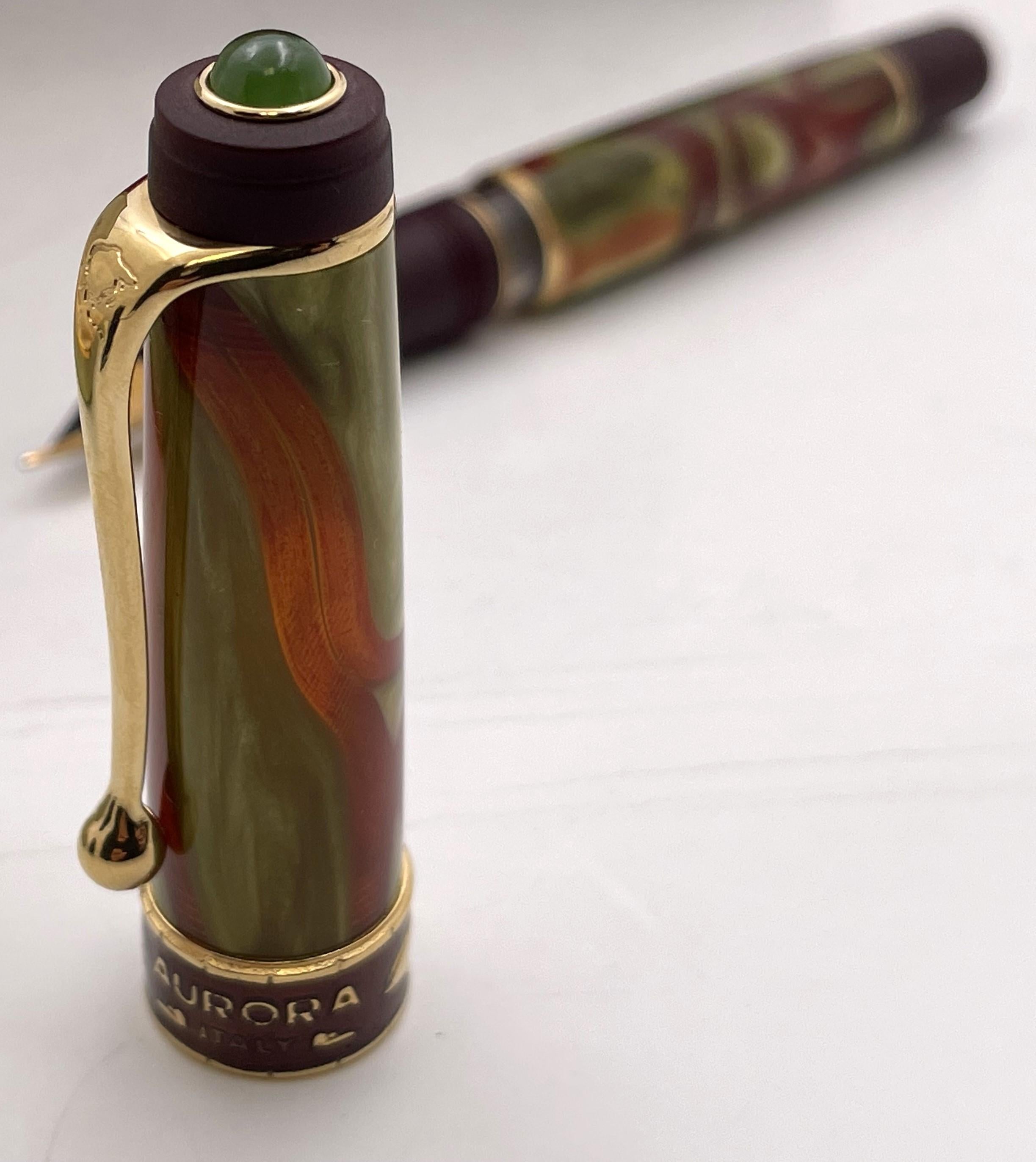 20th Century Aurora Asia Limited Edition Fountain Pen with Ink, Boxes & Papers For Sale