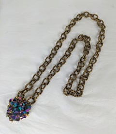 Aurora Borealis Amythest Meteor Pendant, MWLC