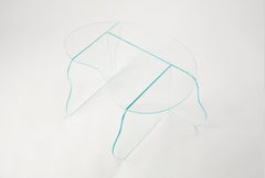 Aurora Clear Glass Table Sculpted by Studio-Chacha