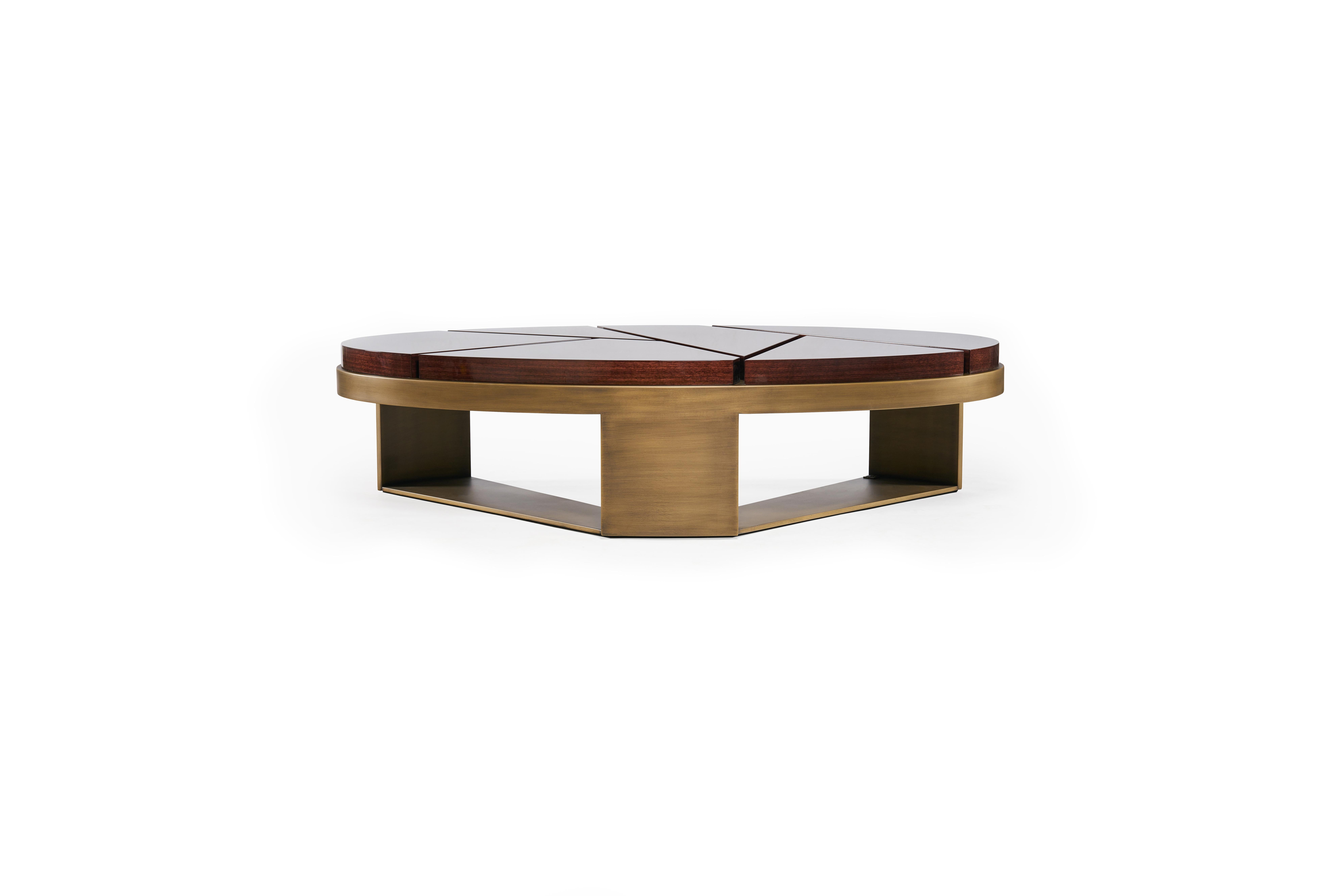 Mid-Century Modern Aurora Coffee Table - High Gloss Timber - Size I For Sale