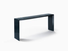 Aurora Console in Hand-Gouged Wood and Lacquer