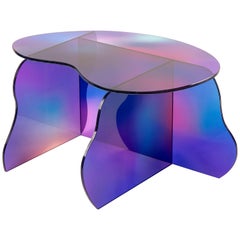 Aurora Dichroic Glass Table Sculpted by Studio-Chacha