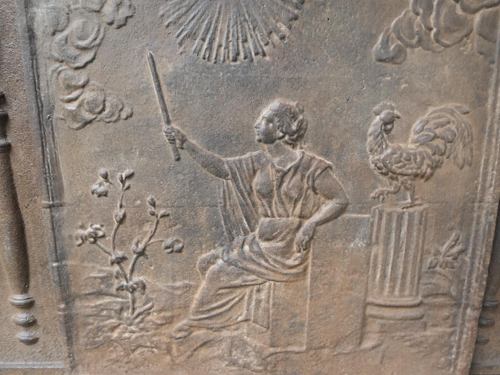 Aurora, Goddess of the Dawn, Fireback / Backsplash, 20th Century For Sale 4