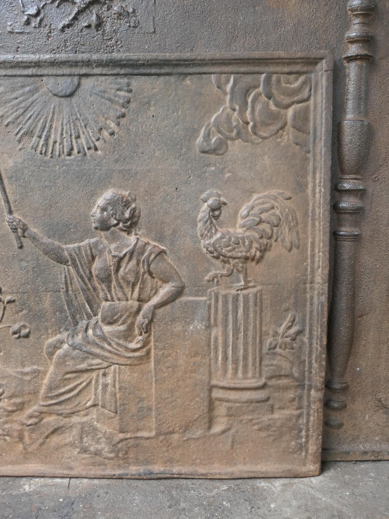 Aurora, Goddess of the Dawn, Fireback / Backsplash, 20th Century For Sale 5