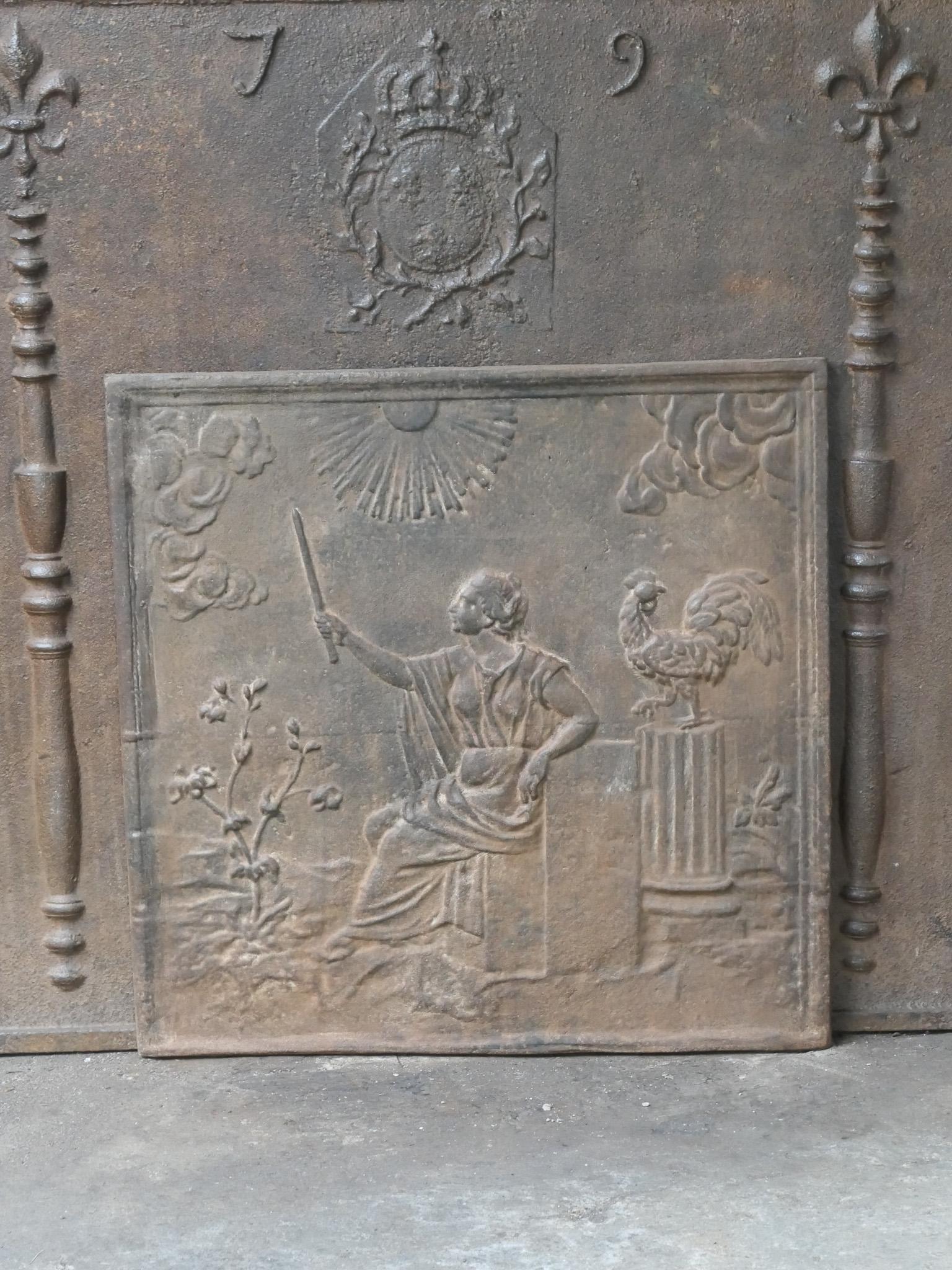 Cast Aurora, Goddess of the Dawn, Fireback / Backsplash, 20th Century For Sale