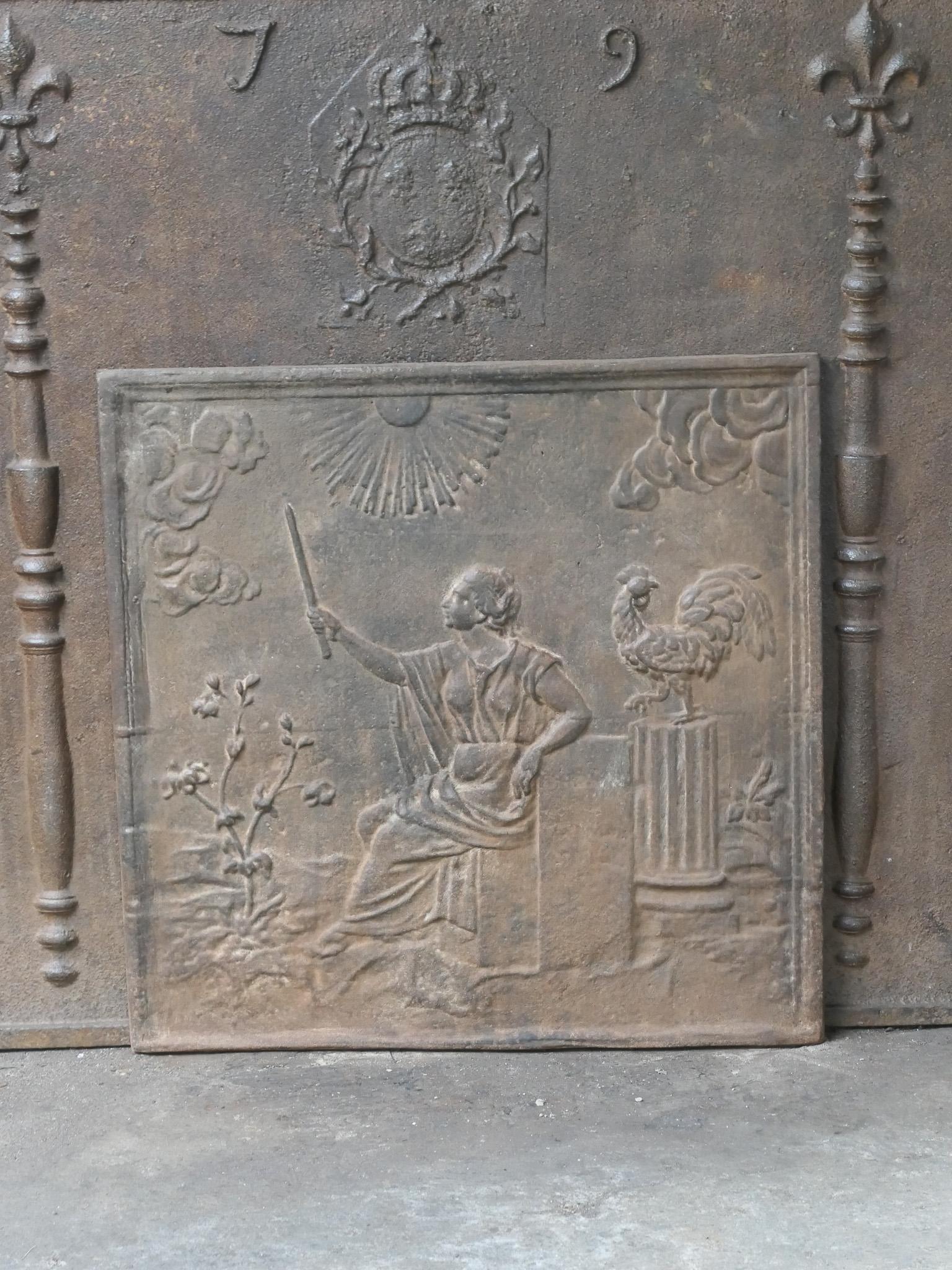 Aurora, Goddess of the Dawn, Fireback / Backsplash, 20th Century In Good Condition For Sale In Soest, NL