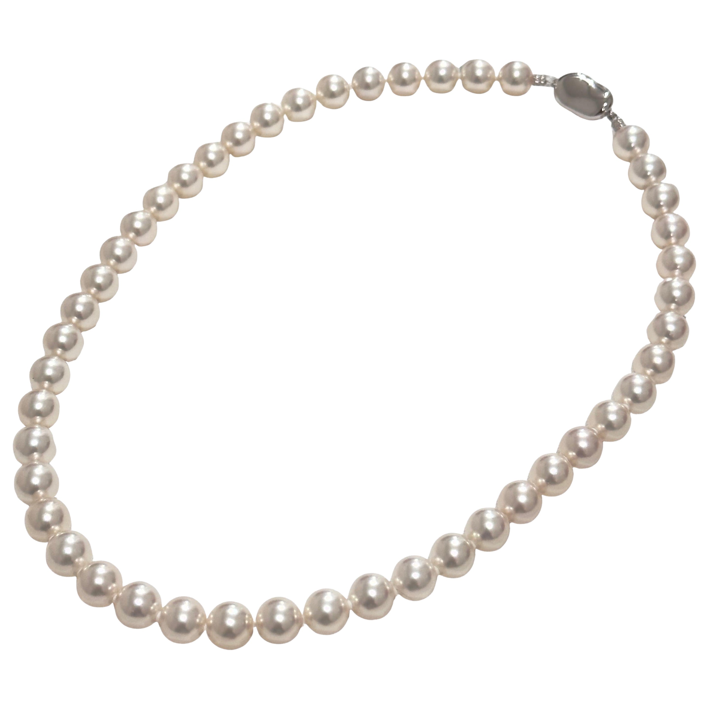 Collana di fili di perle Akoya Aurora Hanadama 8,5 - 9,0 mm