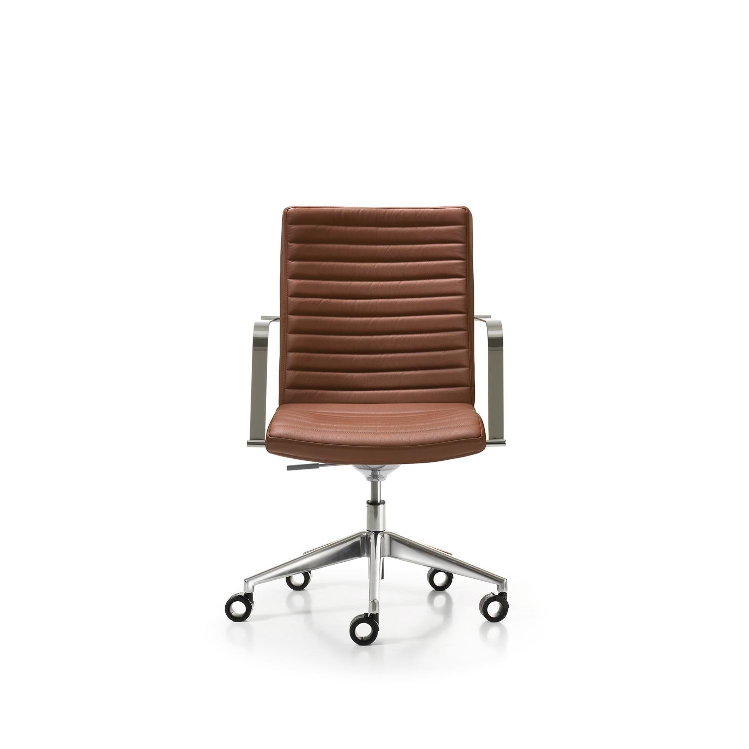 Other Aurora High Backrest Executive Upholstered Armchair by Quinti Sedute For Sale