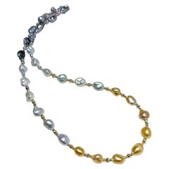 Aurora Lightfall Ombre Keshi Pearl Necklace