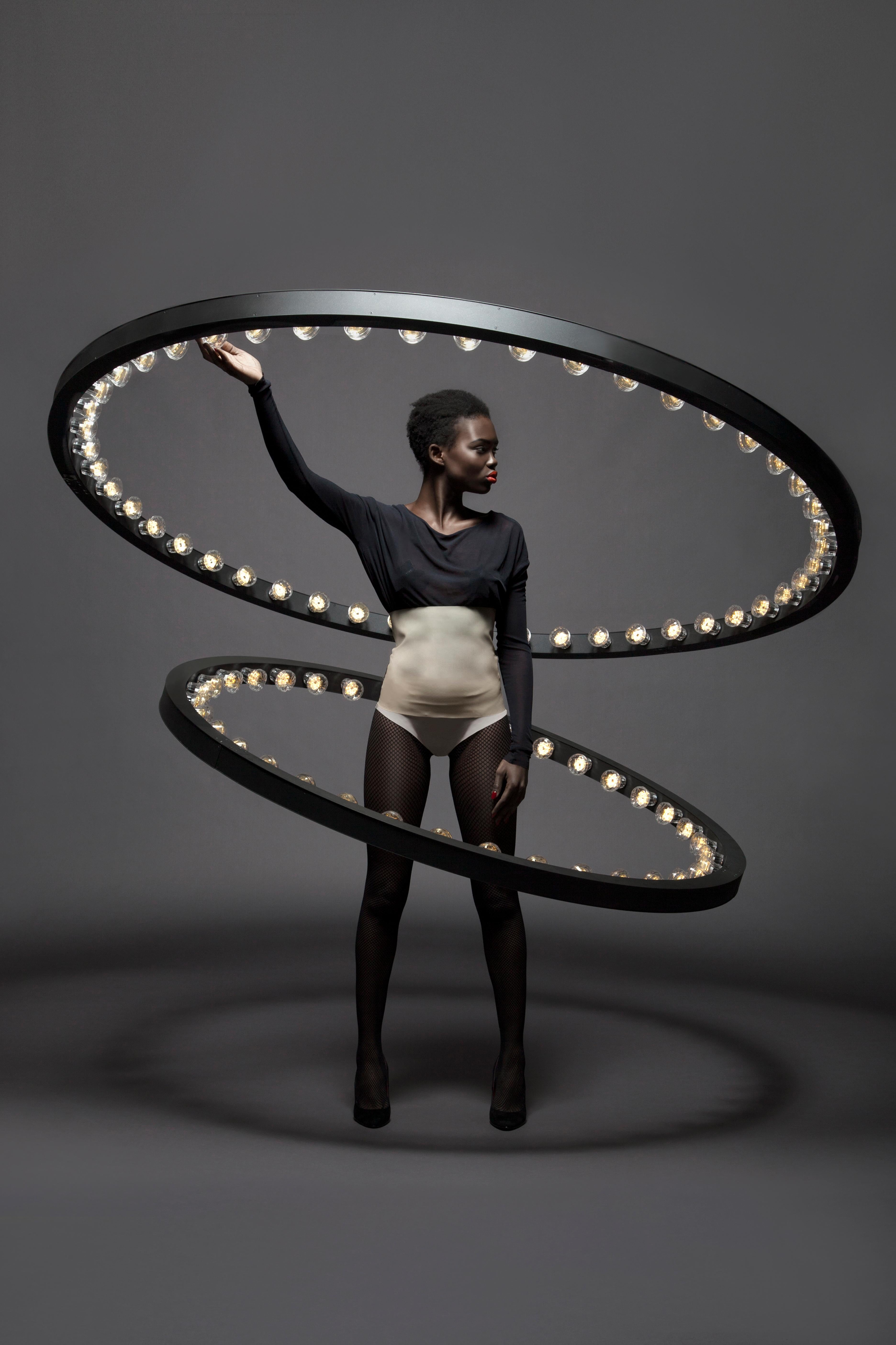 Lampada a sospensione Aurora Medium Circular Champagne di JSPR in vendita 9