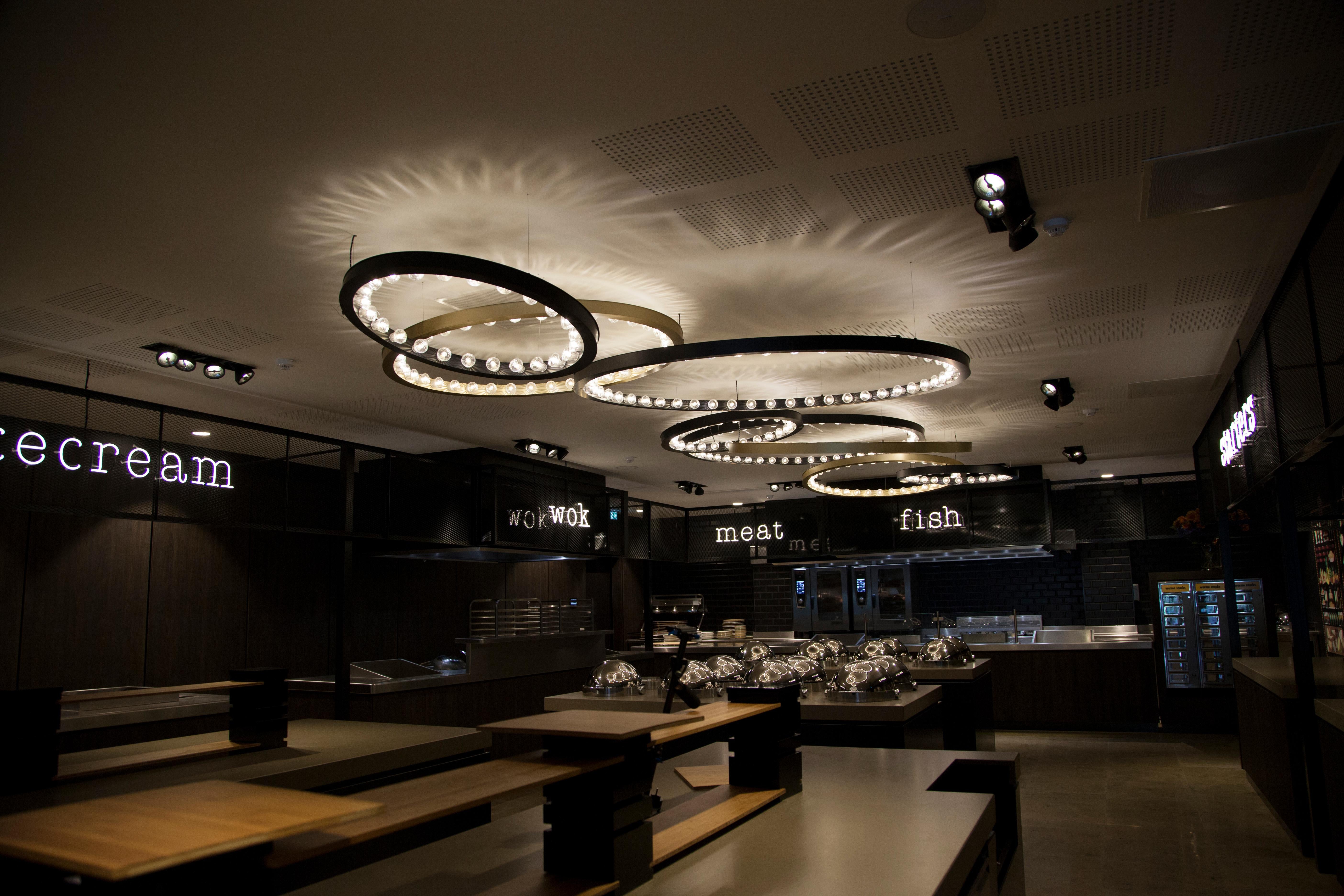 Olandese Lampada a sospensione Aurora Medium Circular Champagne di JSPR in vendita