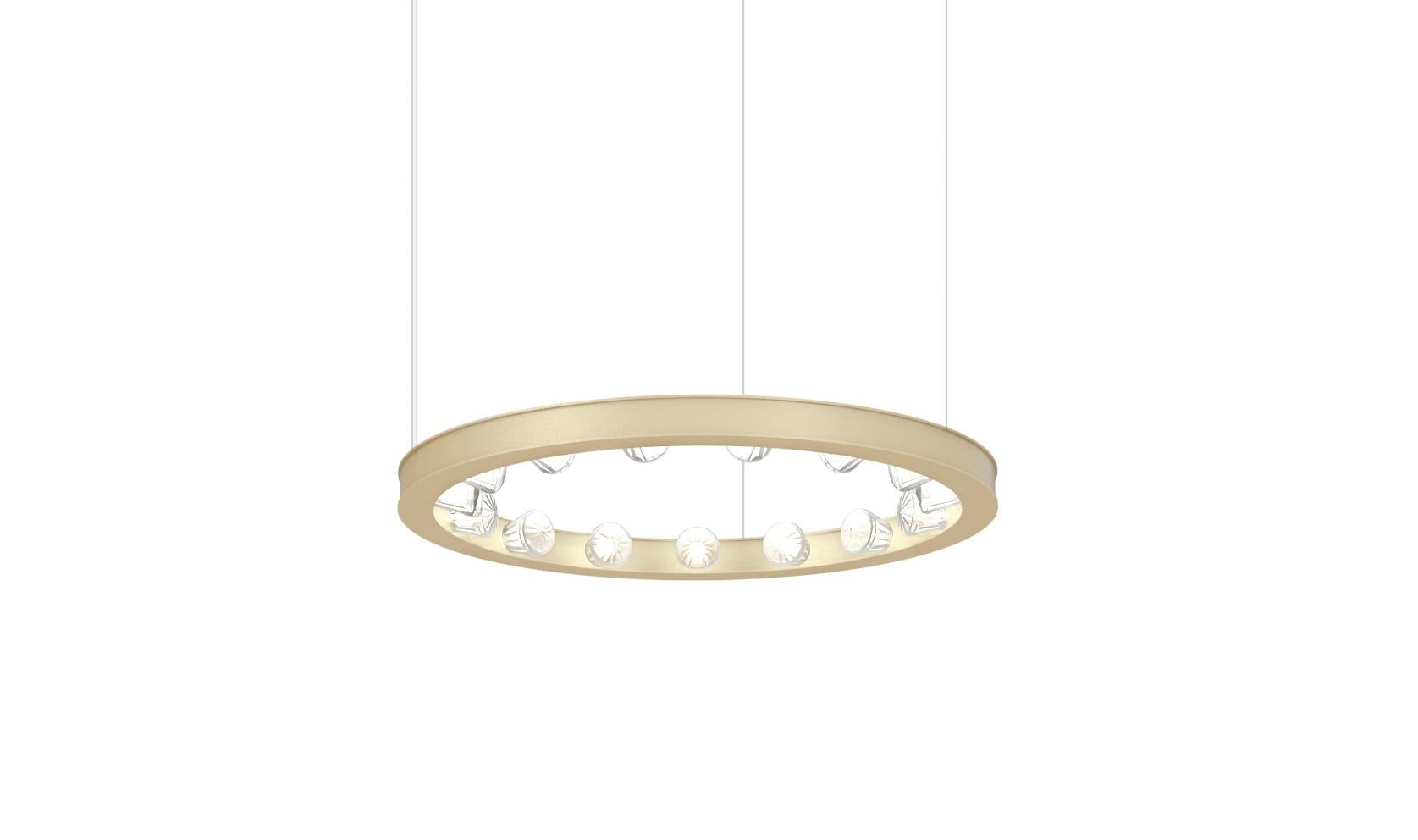 Anodizzato Lampada a sospensione Aurora Mini 50 Circular Anodized Black di JSPR in vendita