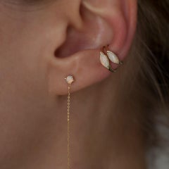 Aurora Opal Ear Cuff in 14K Gold by Anastassia Sel Jewelry
