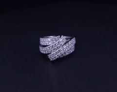 Aurora Pavé Diamond Multi-Band Wrap Ring in 14K White Gold