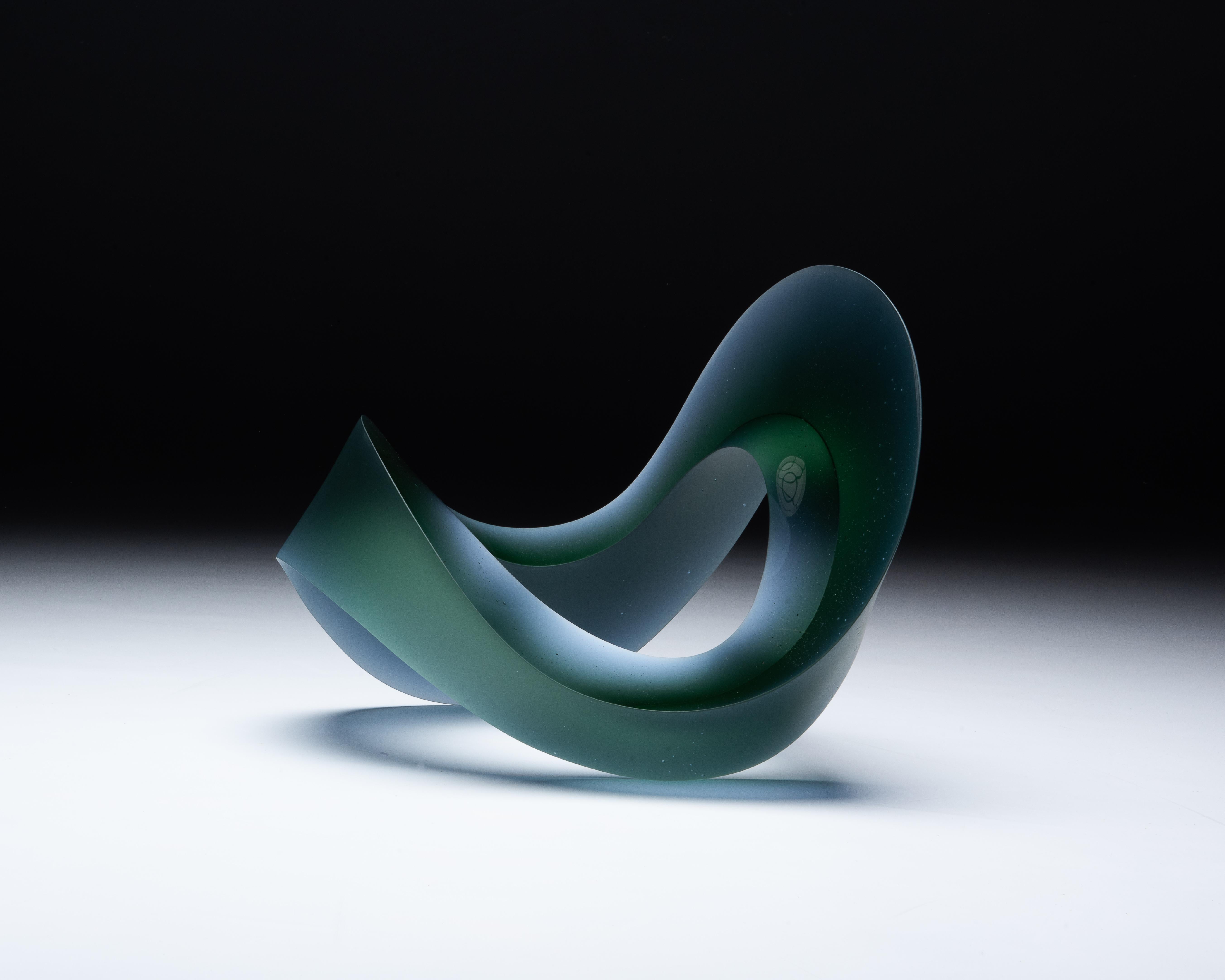 Unique Glass Sculptural Centerpiece by Heike Brachlow For Sale 1
