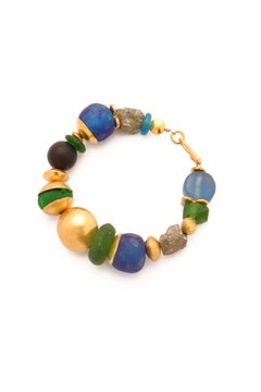 Aurora's Colours Bracelet, 24k Vermeil Gold & Gemstones by Katerina Makriyianni