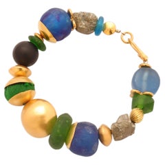 Aurora's Colours Bracelet, 24k Vermeil Gold & Gemstones by Katerina Makriyianni