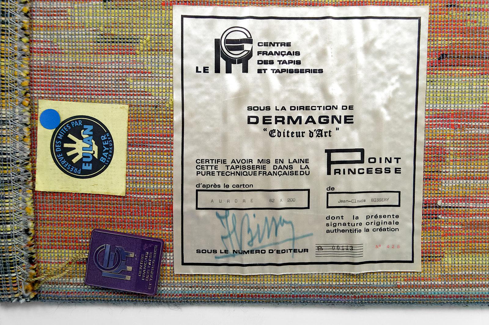 Aurore-Wandteppich von Jean-Claude Bissery, Frankreich, um 1970 im Angebot 1