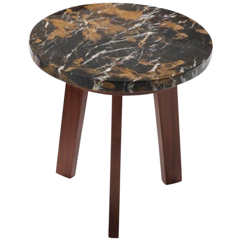 AUROUS Round Cocktail Table by Archer & Humphryes with Marble Top For Sale