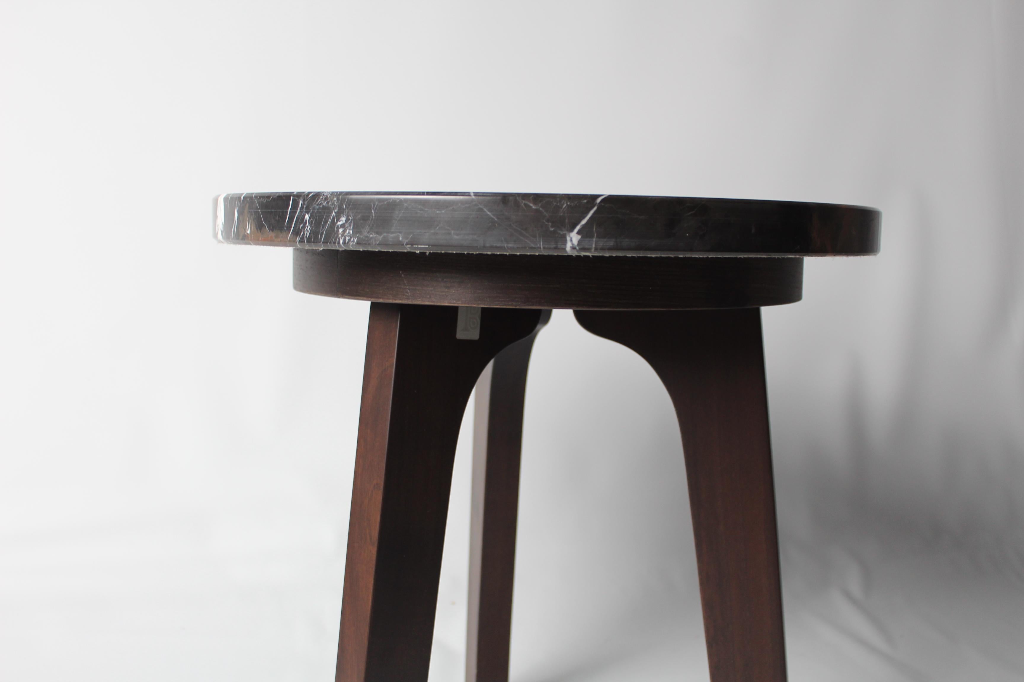 AUROUS Round Cocktail Table by Archer & Humphryes with Marble Top For Sale 3