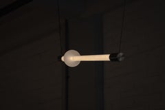 Aurum Medium Pendant Lamp in Stainless Steel & Frosted Glass by Nuumbra
