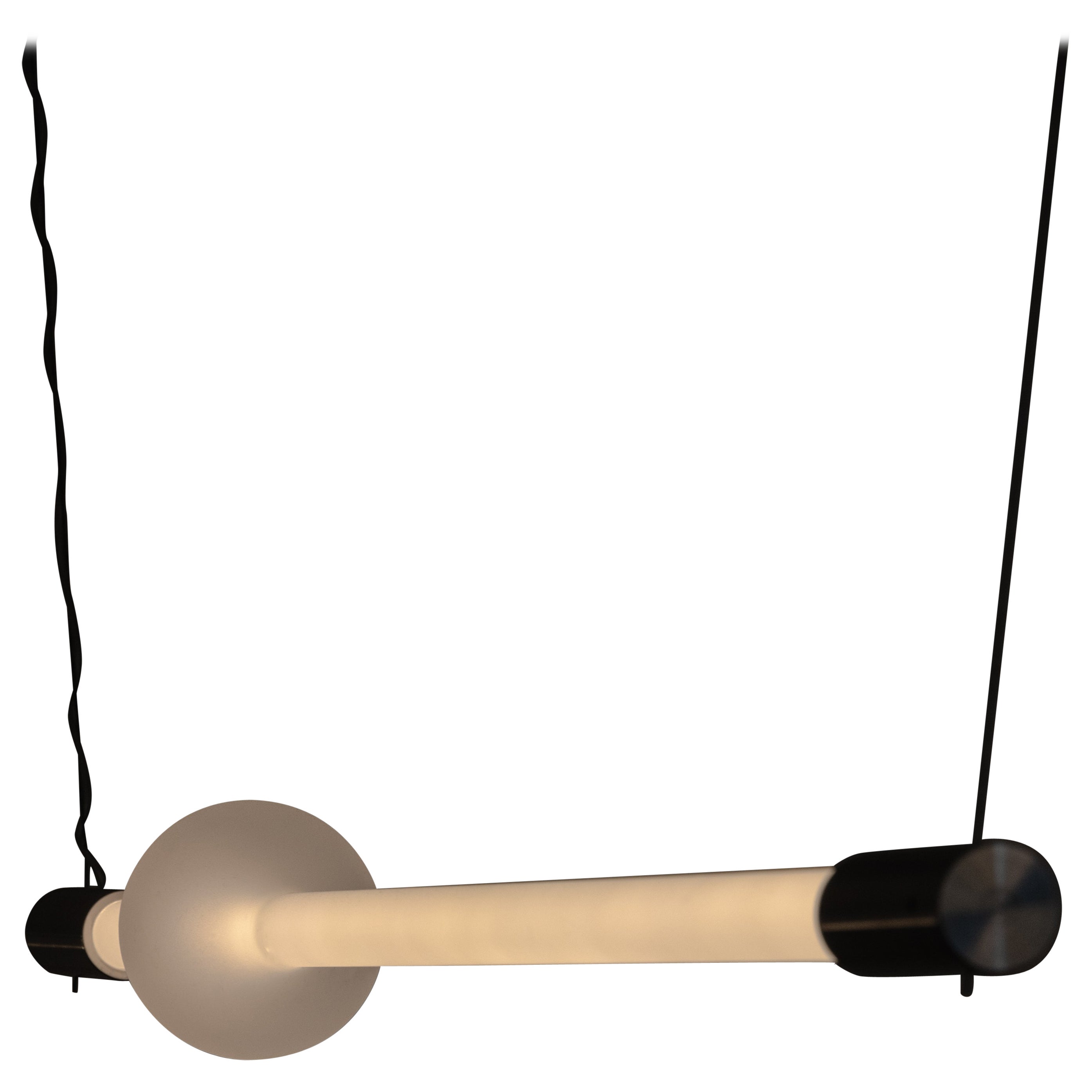 Lampada a sospensione media Aurum in acciaio inossidabile e vetro smerigliato di Nuumbra in vendita