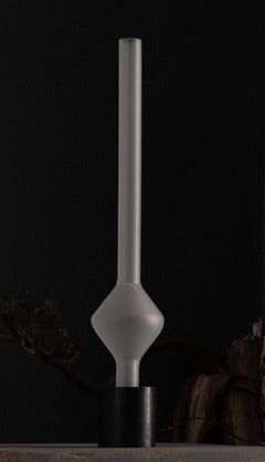 Aurum Table Lamp with Round Base & Long Glass Diamond Shade by Nuumbra