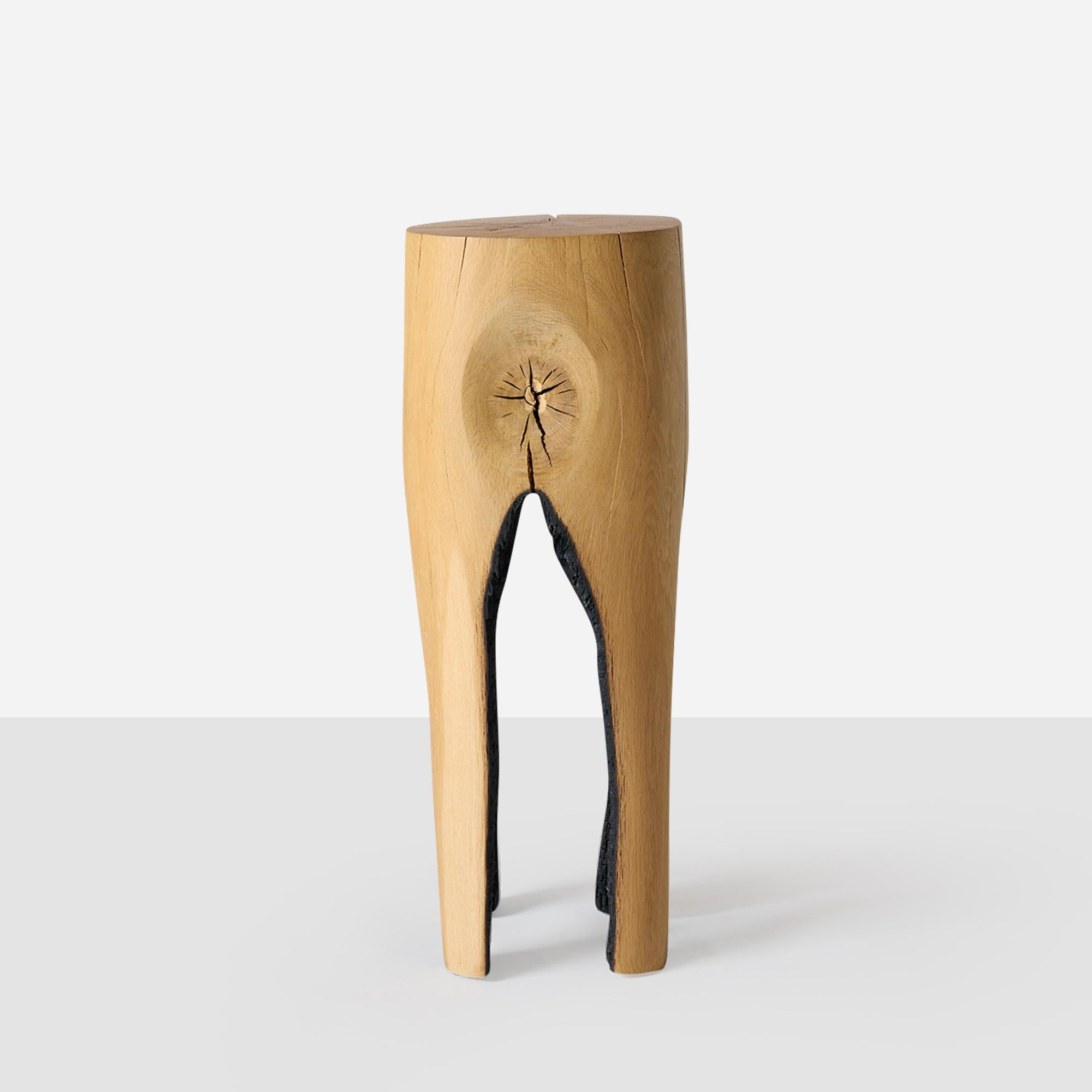 Belgian Ausgebrannt Stool by Kaspar Hamacher For Sale