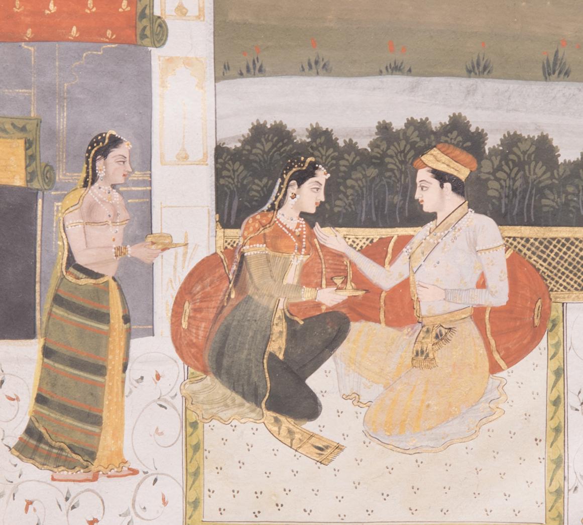 miniature of a mughal prince