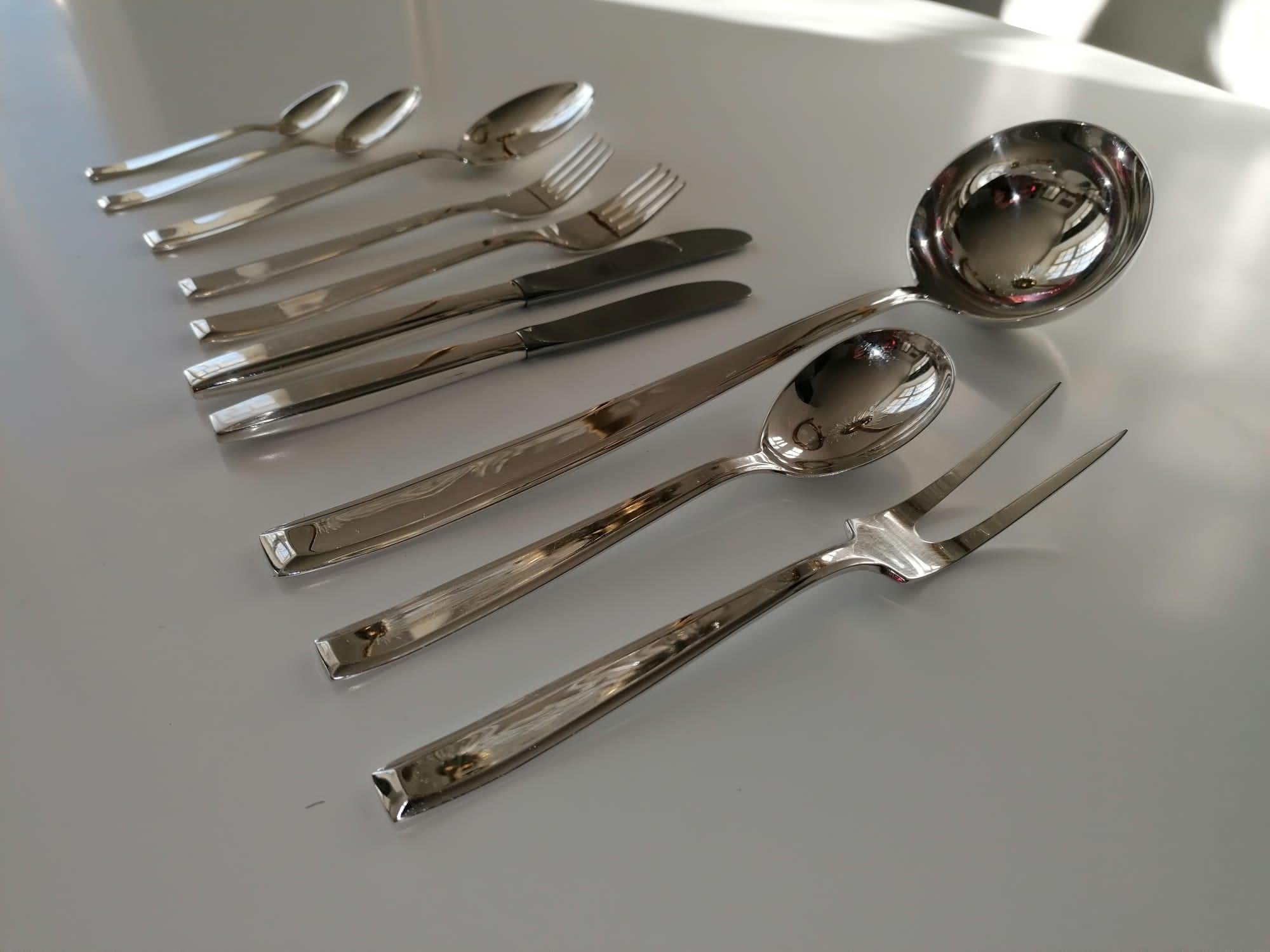Ausrian Flatware, Cutlery Set by Berndorf by Philipp Häusler For Sale 7