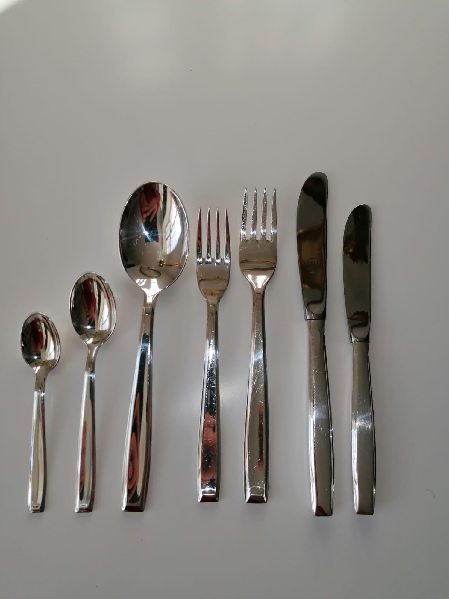 Austrian Ausrian Flatware, Cutlery Set by Berndorf by Philipp Häusler For Sale