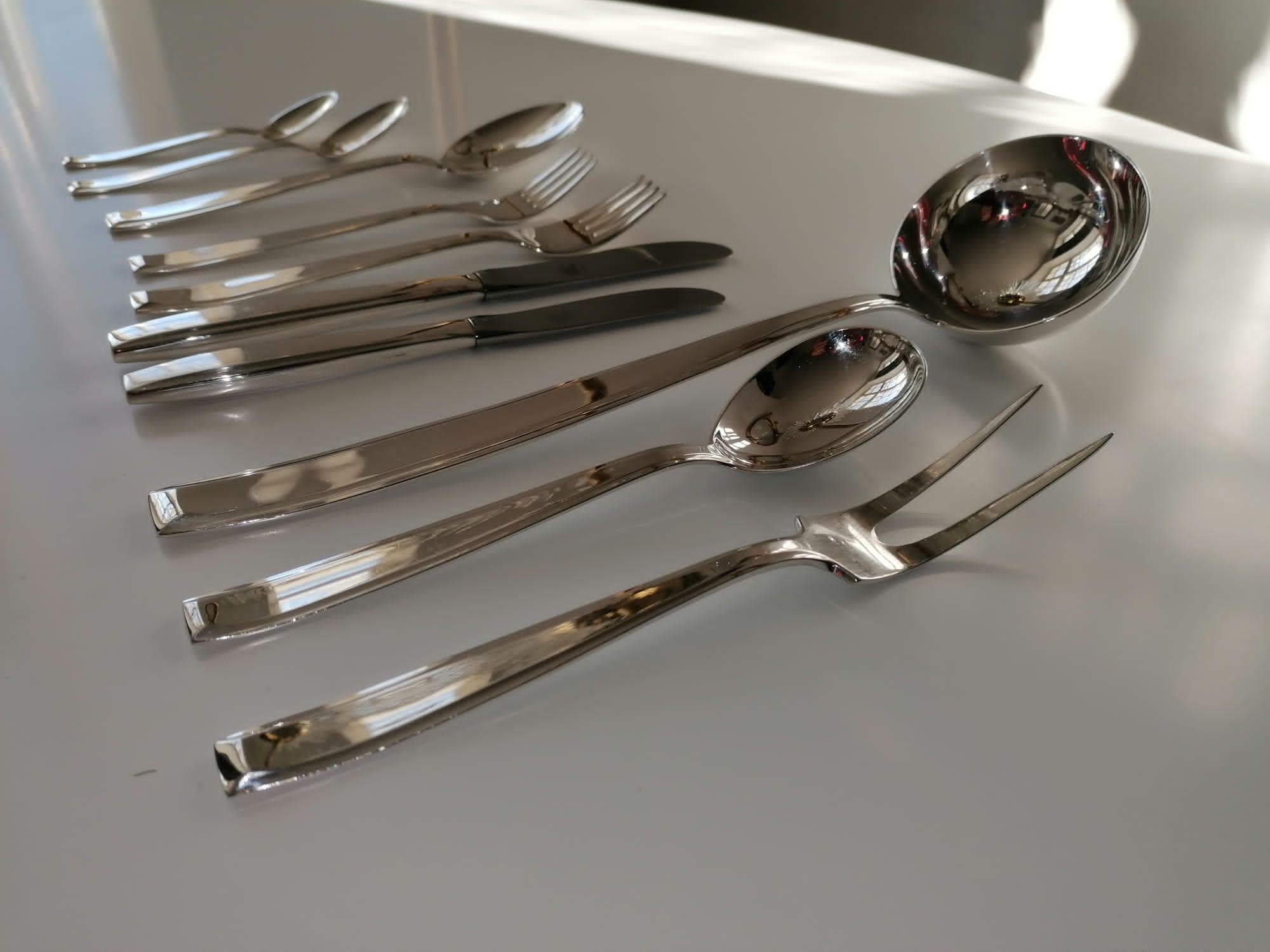 Late 20th Century Ausrian Flatware, Cutlery Set by Berndorf by Philipp Häusler For Sale