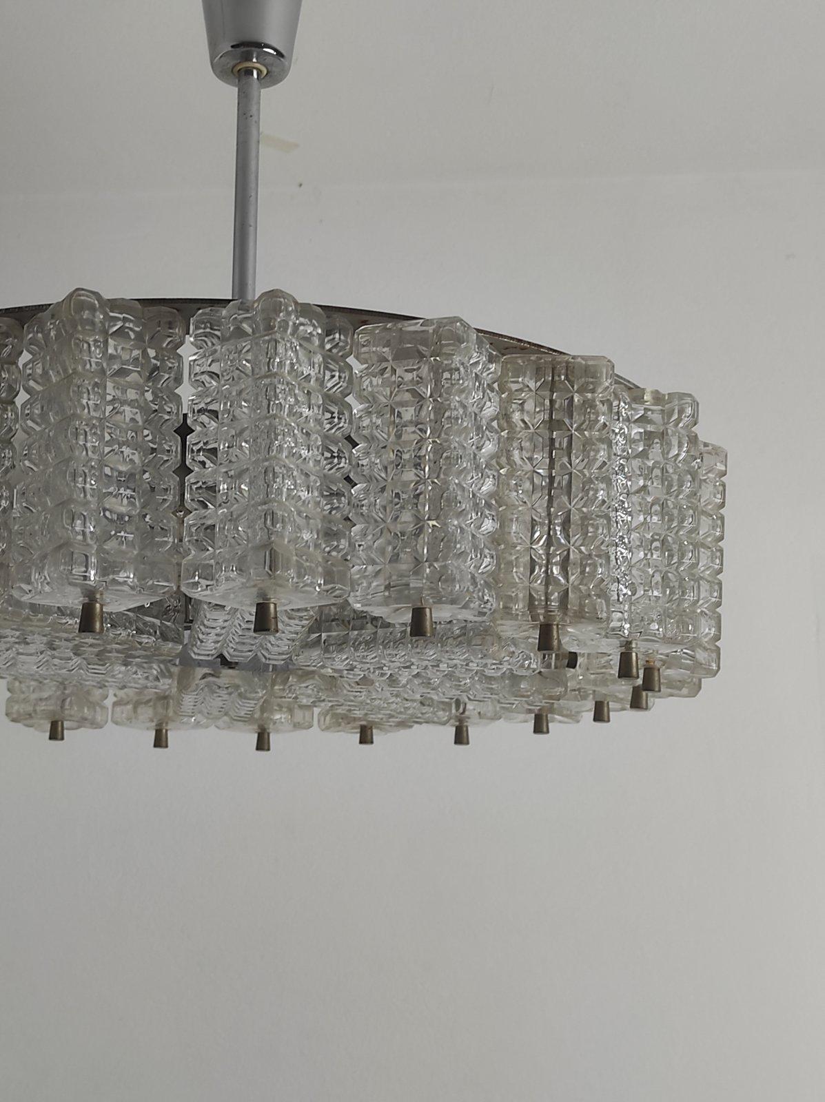 Lampadario in vetro Ausrtolux 1960s In condizioni buone in vendita a Čelinac, BA