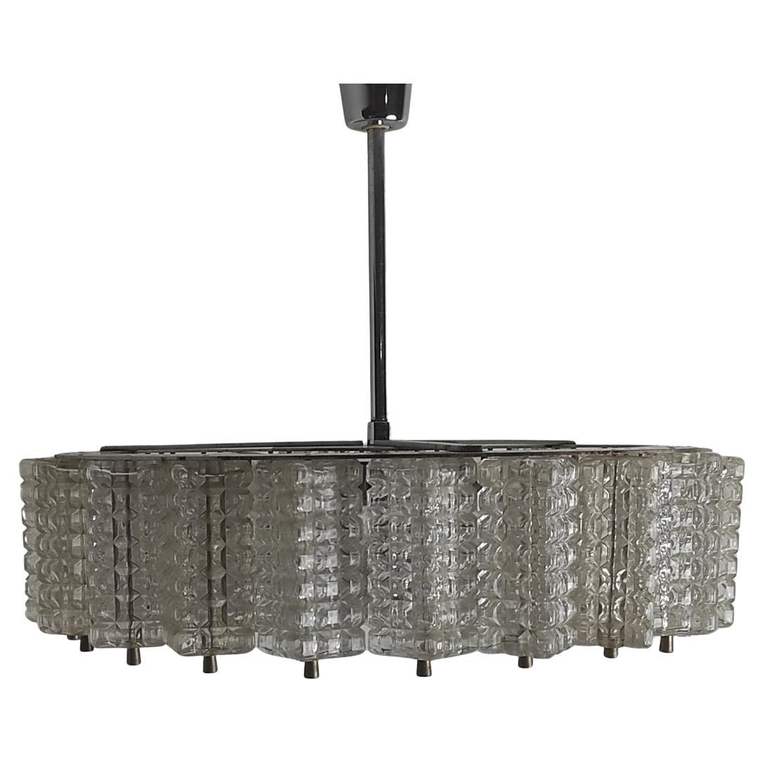 Ausrtolux Glass Chandelier 1960s