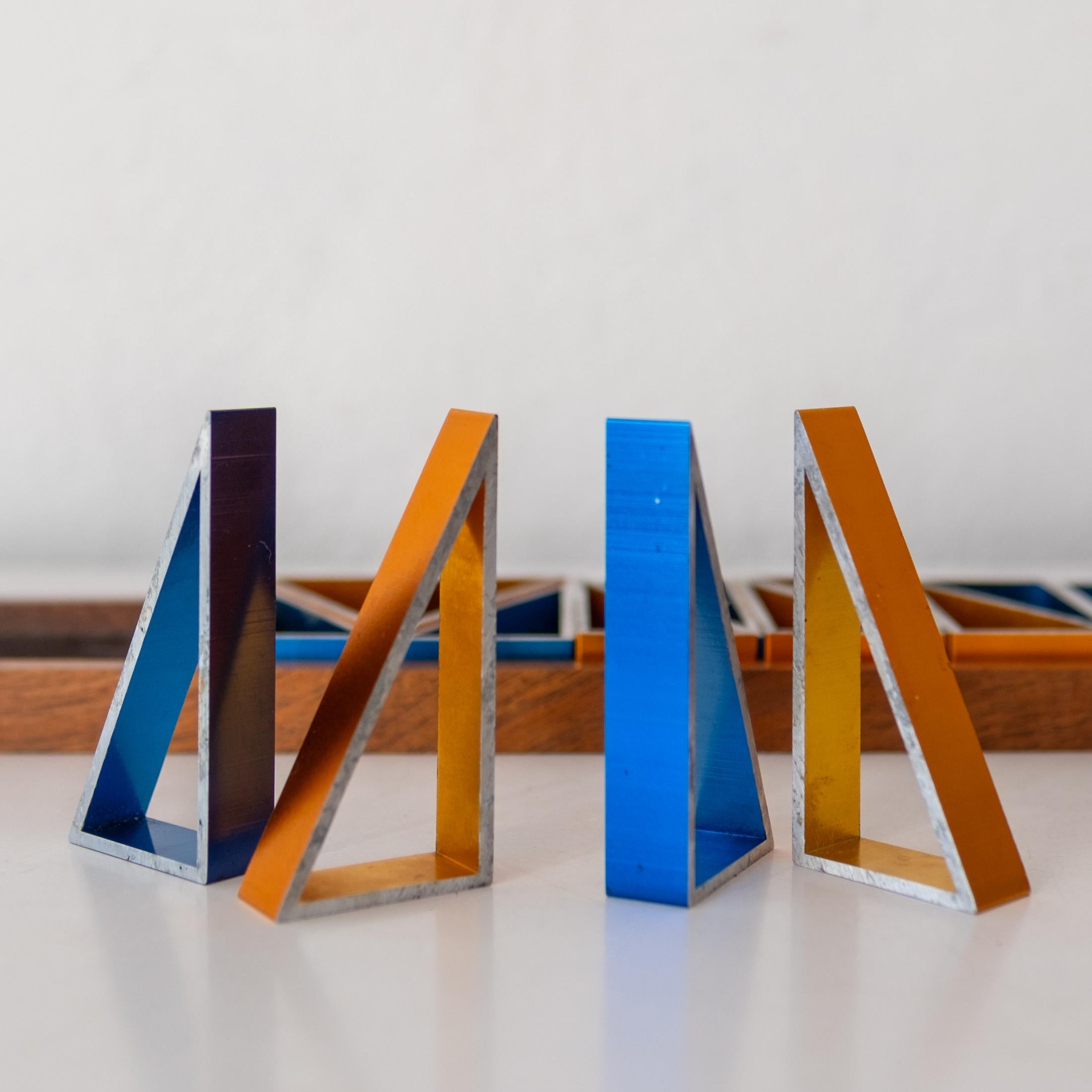 Austin Alcoa Aluminum Sculptural Puzzle Triangles For Sale 1