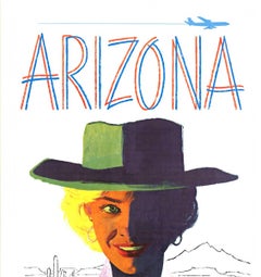 Affiche de voyage originale ARIZONA - Fly TWA (Airlines) vintage, Austin Briggs
