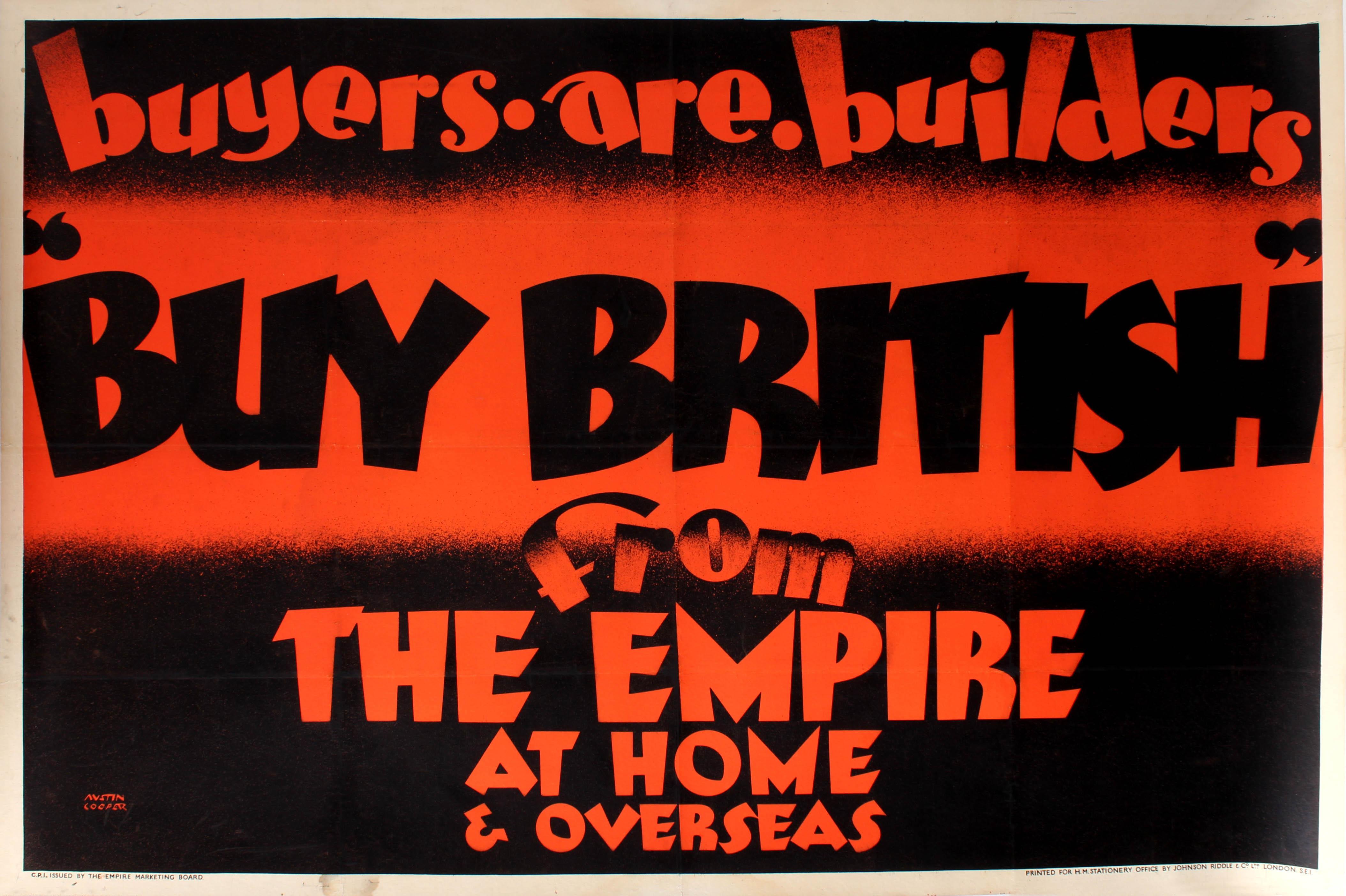 Austin Cooper Print - Large Original Vintage Empire Marketing Board Poster Buy British From The Empire