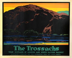 Original Vintage Train Travel Poster The Trossachs Scotland LNER Railway Cooper