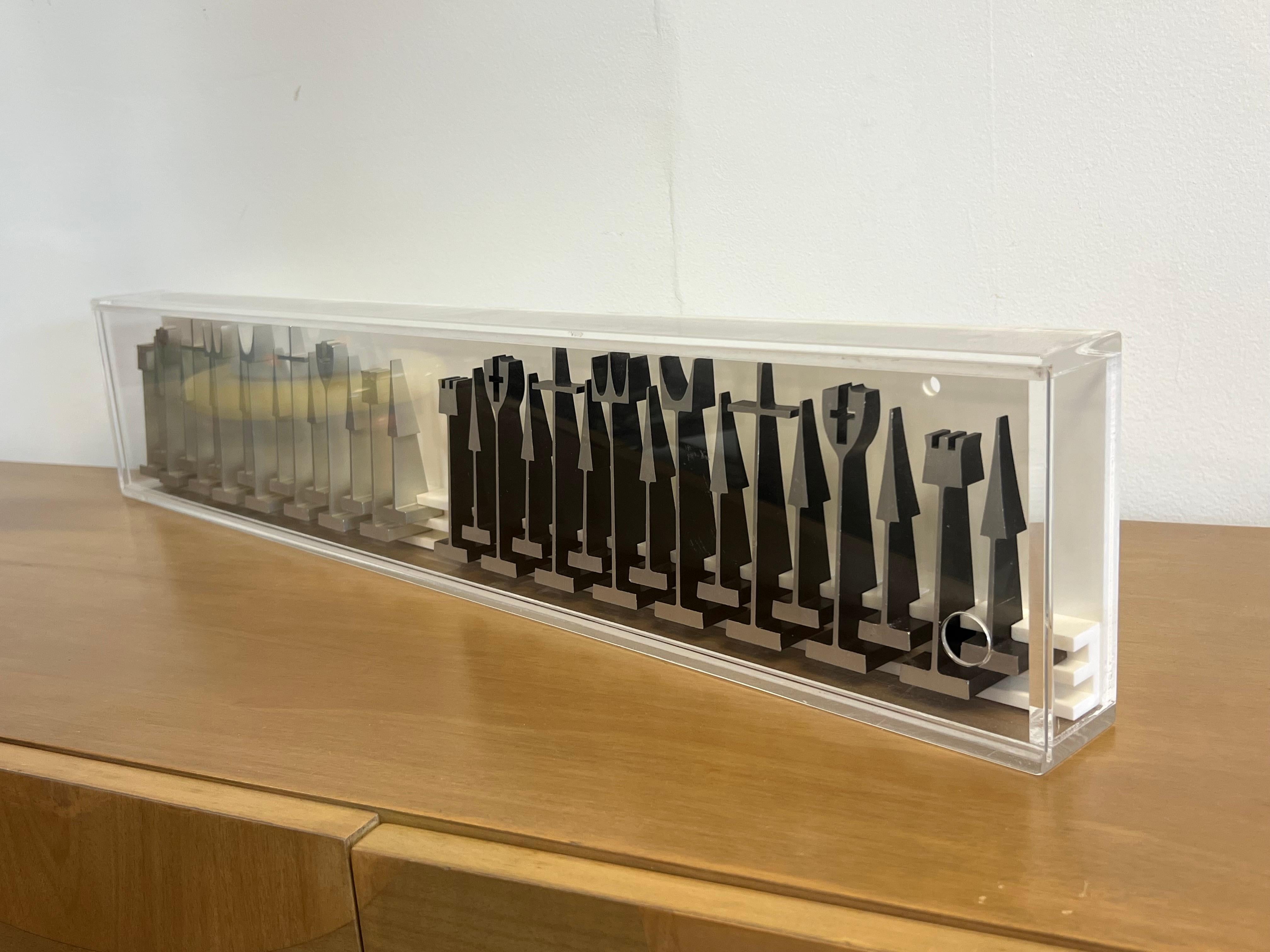 Austin Cox Chess Set with Game Table 1962 For Sale 4