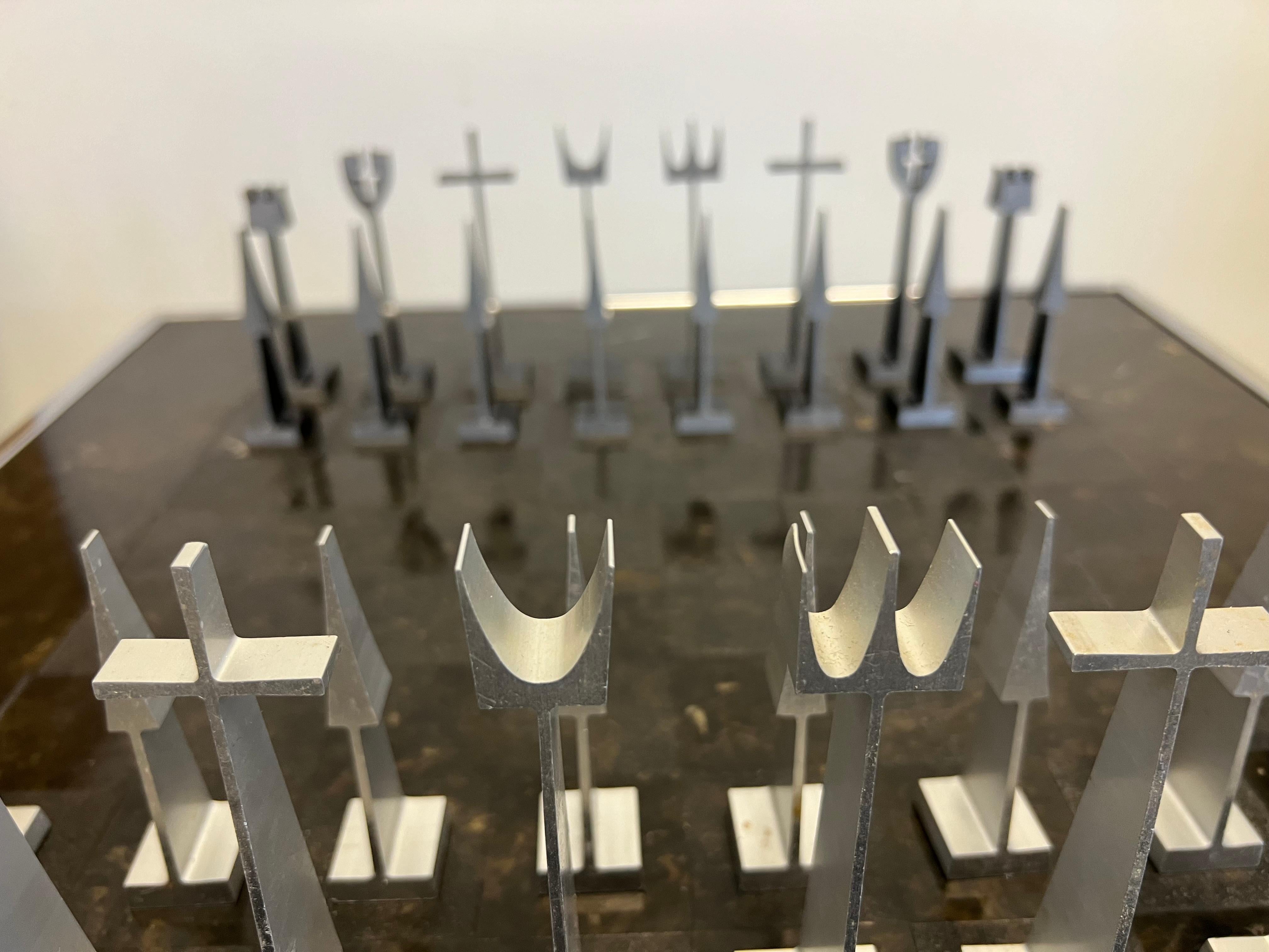 Austin Cox Chess Set with Game Table 1962 For Sale 1