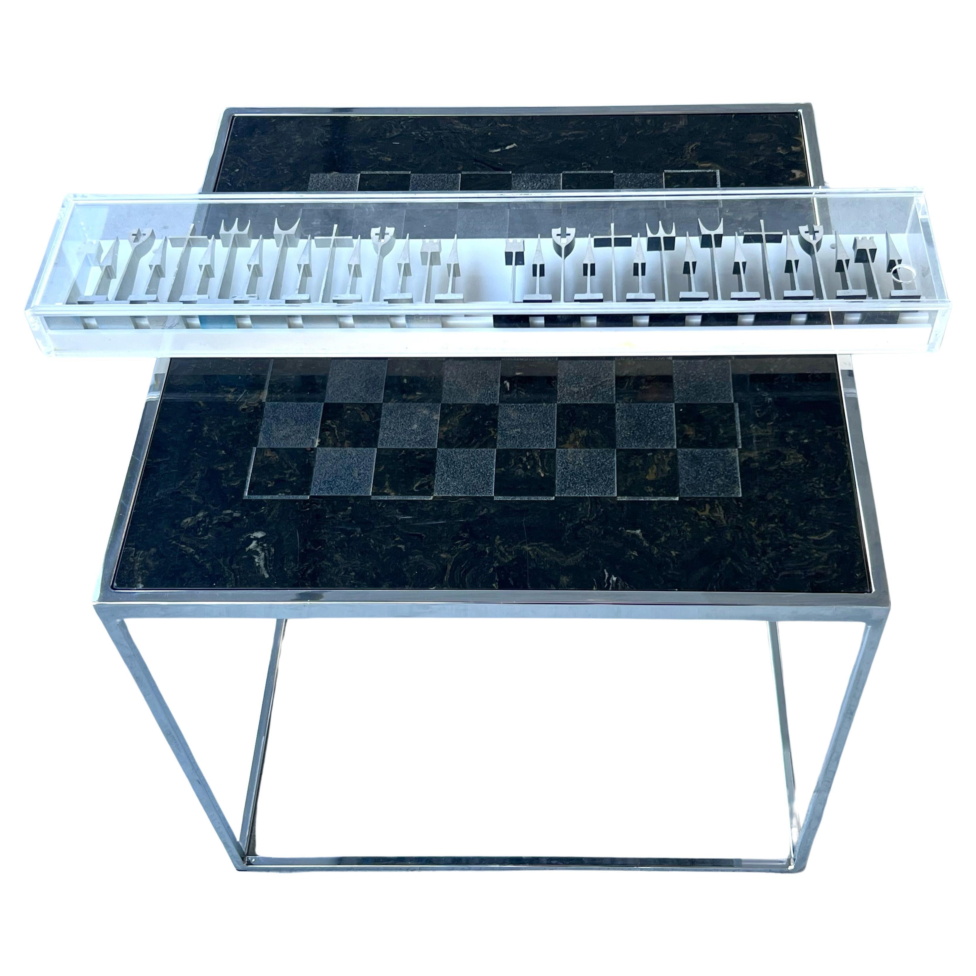 Austin Cox Chess Set with Game Table 1962