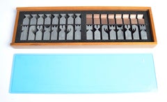Austin Cox for Alcoa Aluminum Chess Set in Original Case, circa 1960
