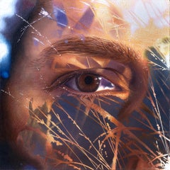 "Wide Open" (2022) by Austin Howlett, Oil Painting, Portrait of Eye