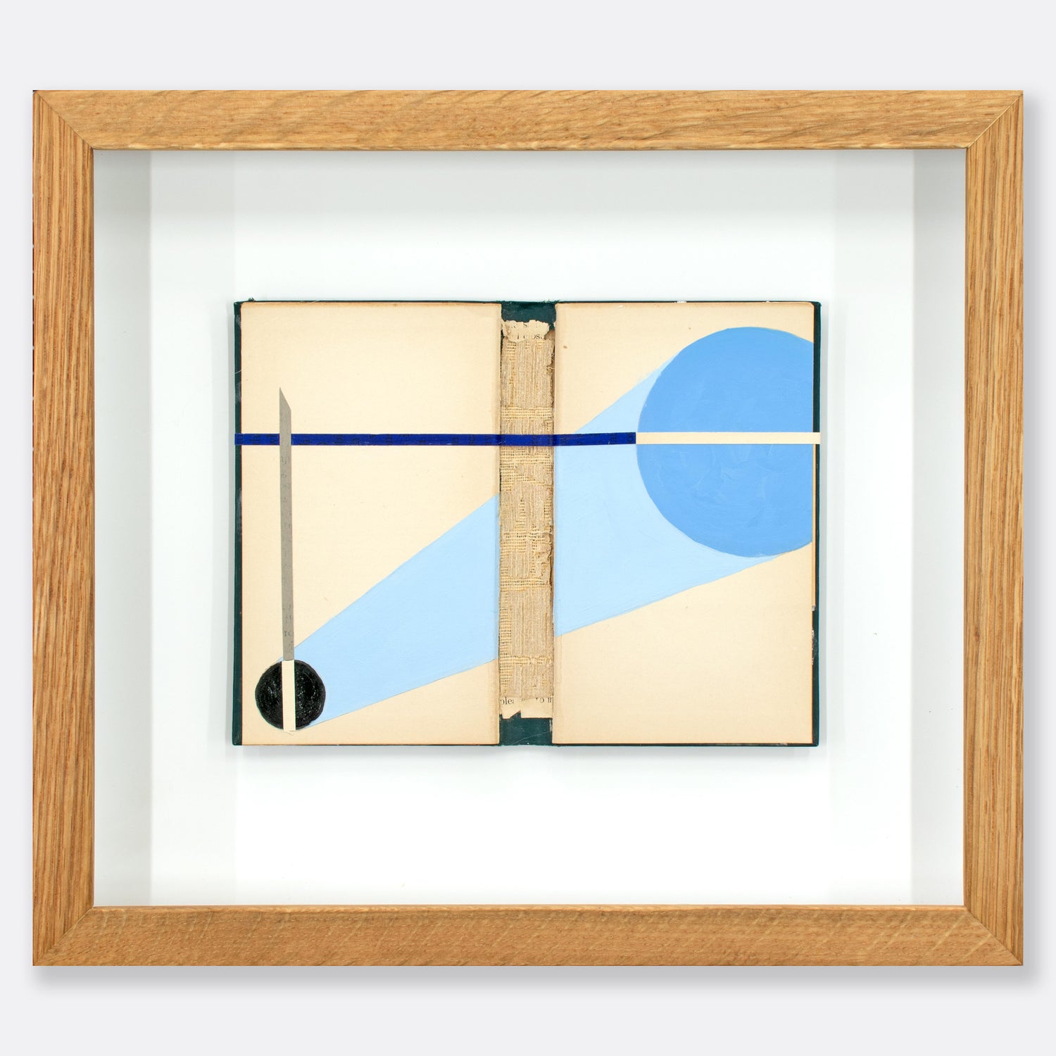 Austin Kerr - As We Go - abstract book art mixed media in handmade frame  For Sale at 1stDibs